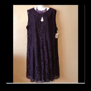 Danny & Nicole plum lace dress 22W